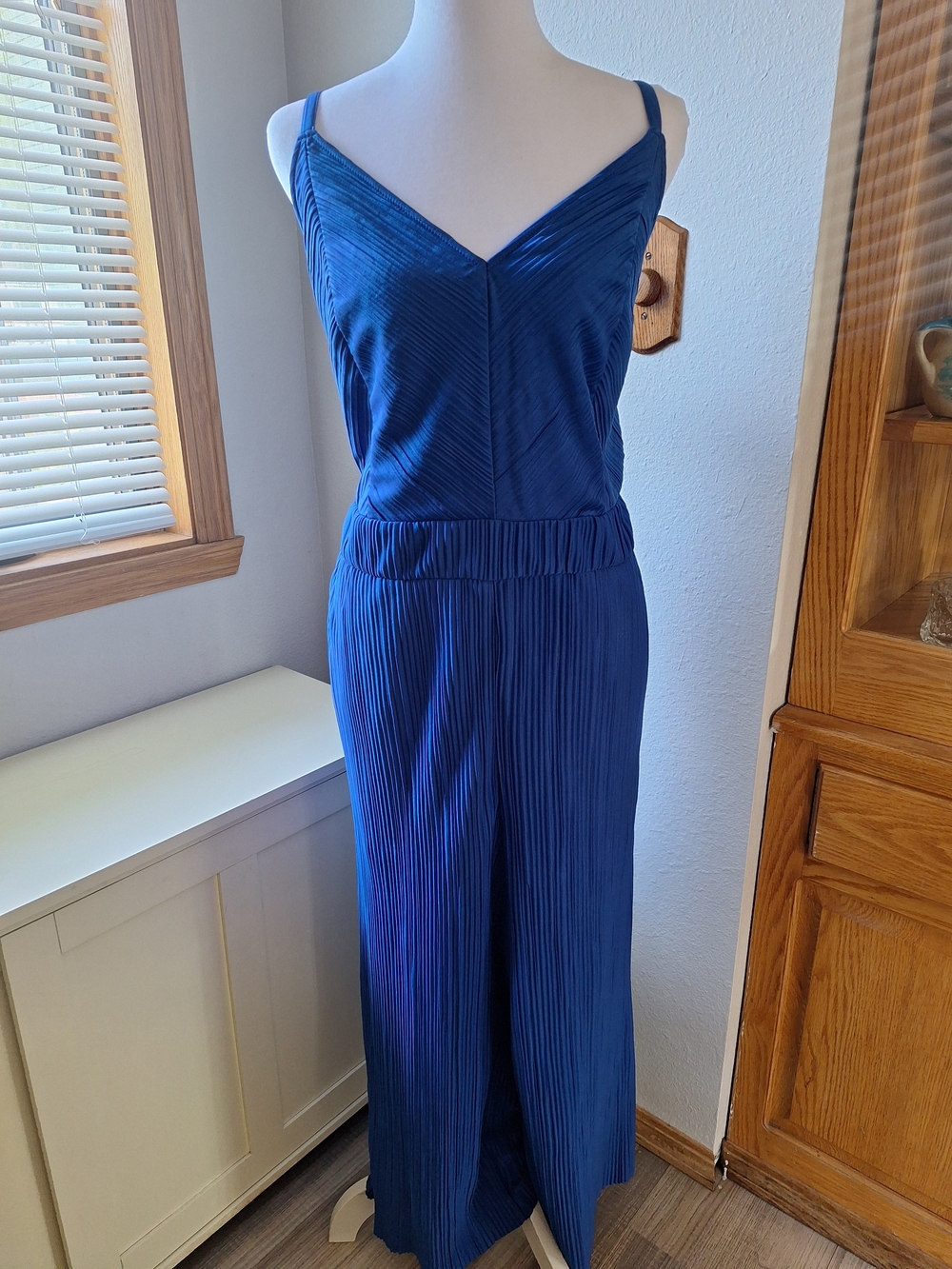 torrid Royal Blue Pleated Wide-Leg Jumpsuit